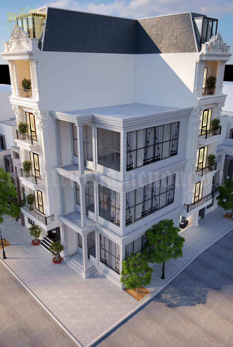 thiet ke nha pho 2 mat tien tai ha noi np1038 5