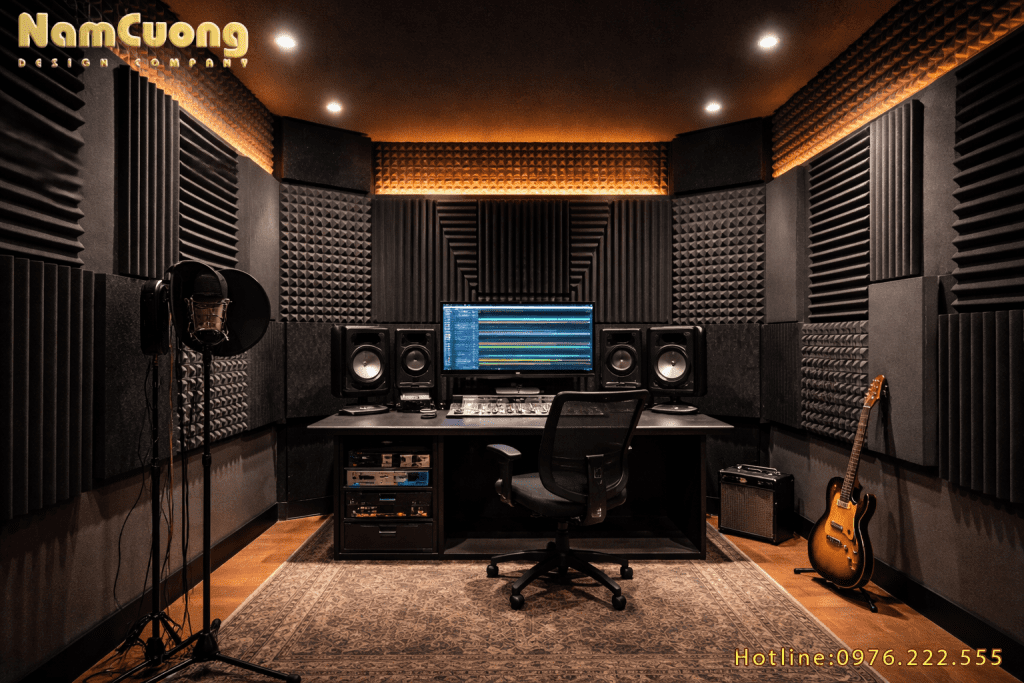 thi cong cach am phong thu