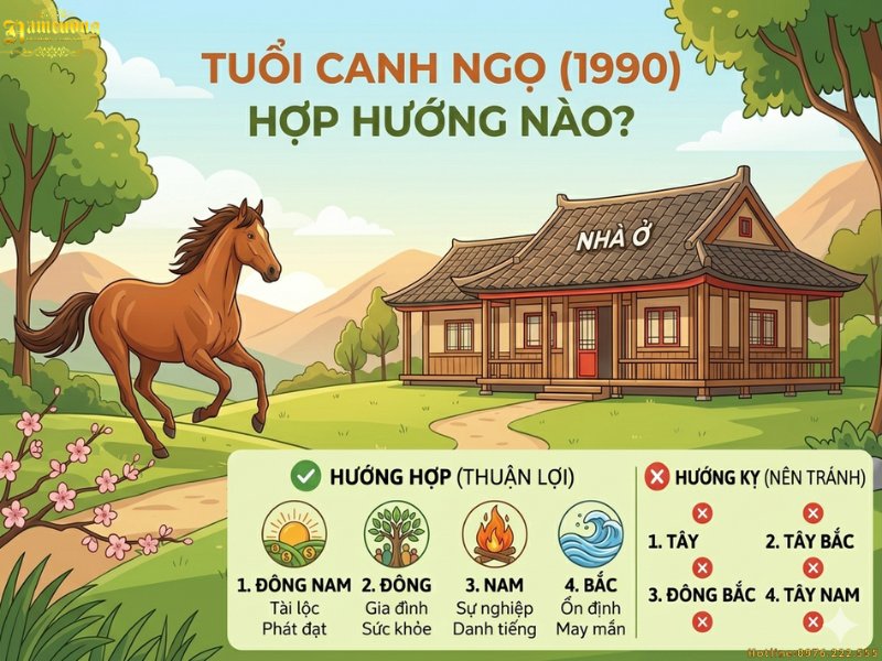 Tuổi Canh Ngọ hợp hướng nào trong nhà
