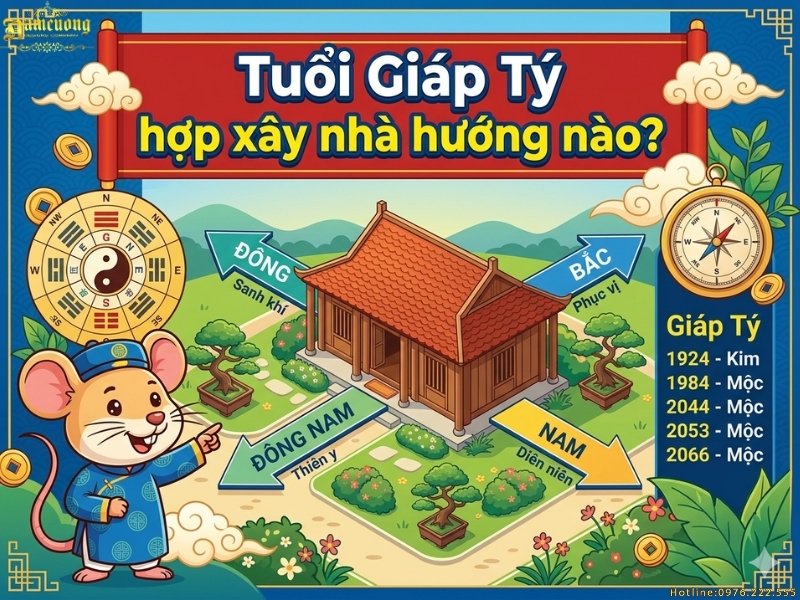 Tuổi Giáp Tý xây nhà hướng nào