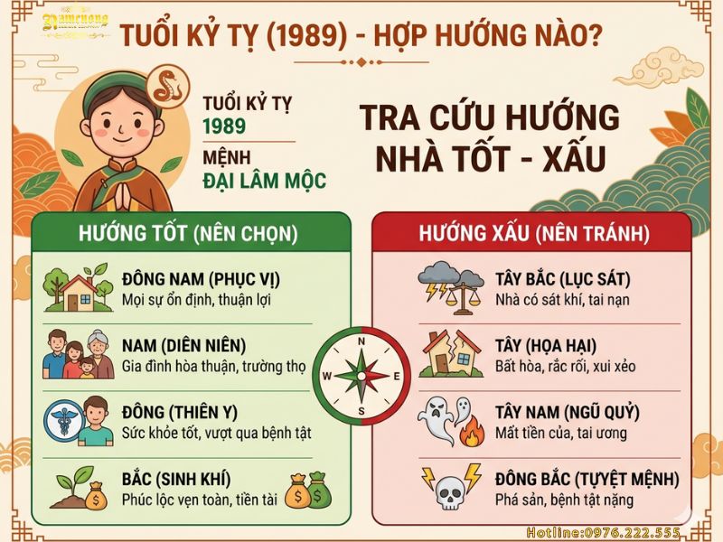 Nguyên tắc chọn hướng nhà cho tuổi Kỷ Tỵ