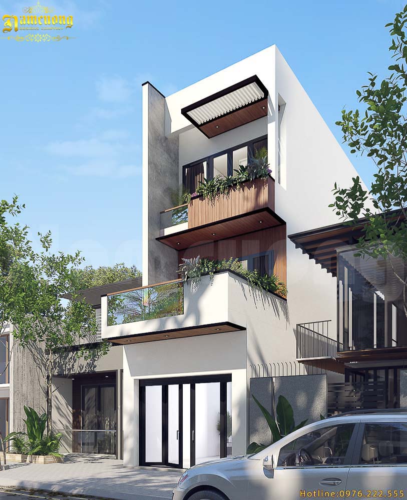 Thiết kế mặt tiền nhà ống 4m