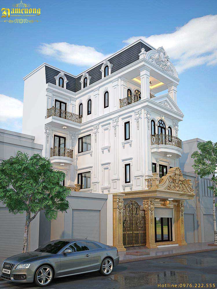 Thiết kế mặt tiền nhà ống hướng tây