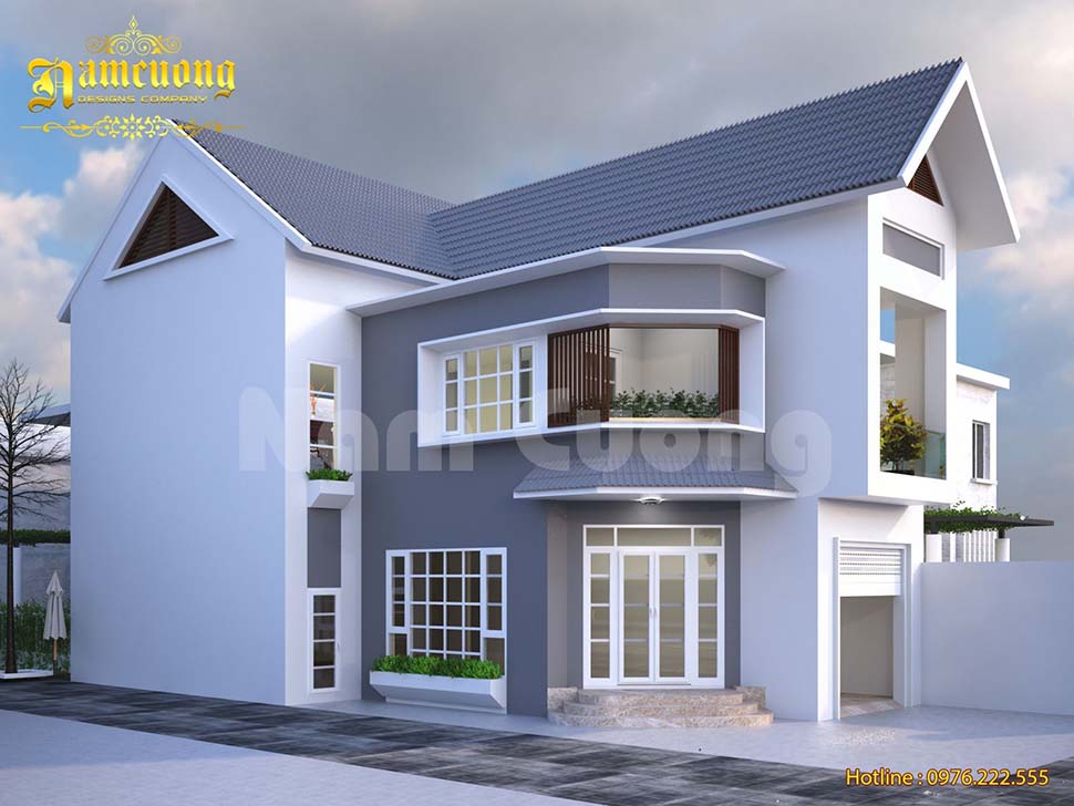 Mẫu nhà ống 2 mặt tiền 2 tầng