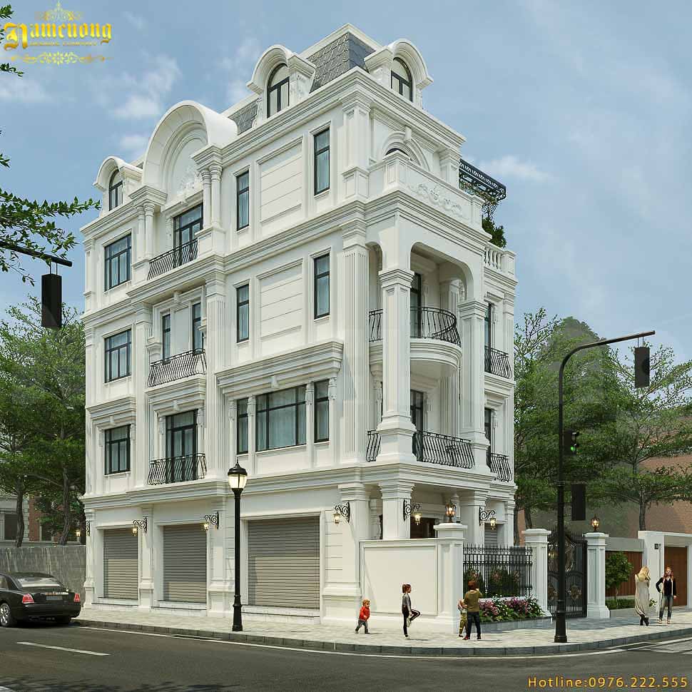 Mẫu nhà ống 2 mặt tiền 4 tầng