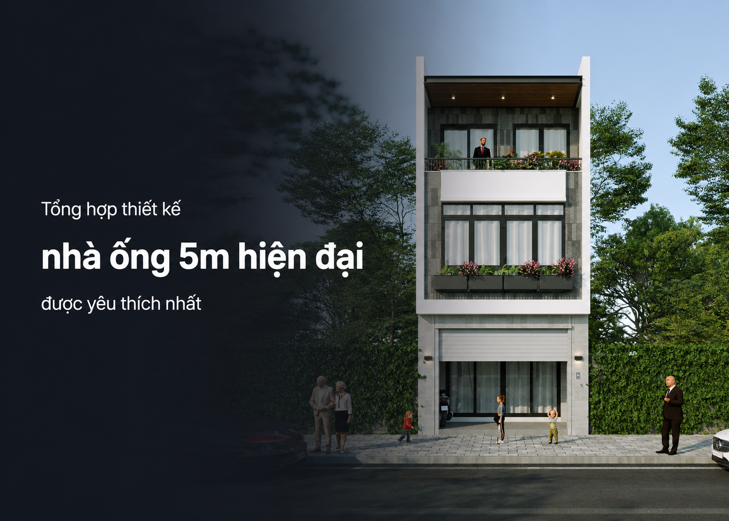 tong hop thiet ke nha ong 5m hien dai