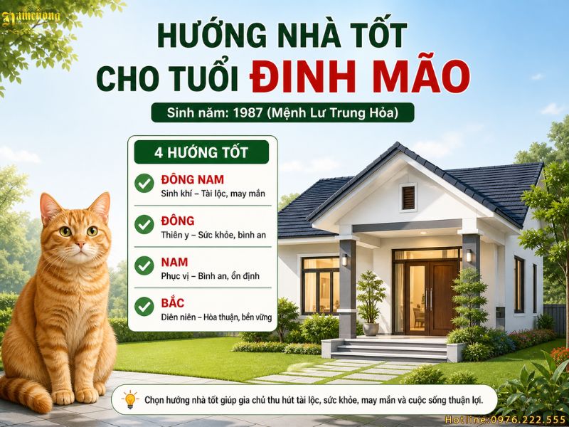 Gia chủ tuổi Đinh Mão hợp hướng nào
