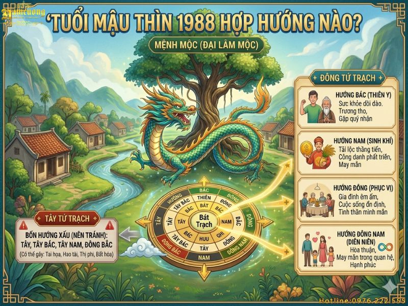 Tuổi Mậu Thìn hợp hướng nào