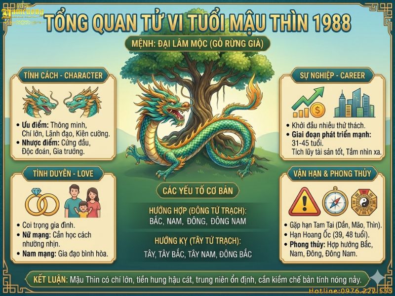 Tổng quan về tuổi Mậu Thìn 1988