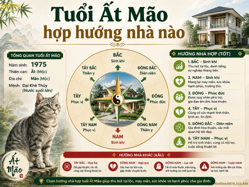 Tuổi Ất Mão hợp hướng nào để làm nhà