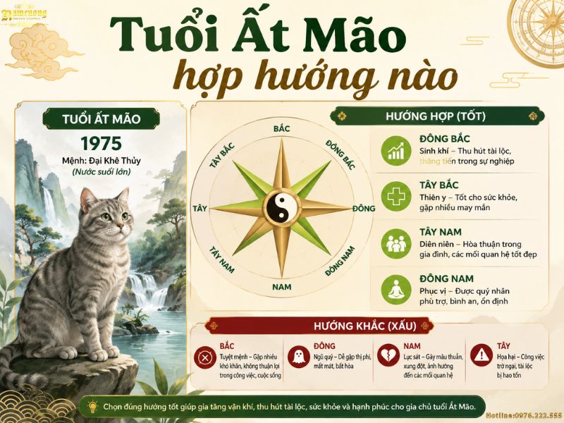 Tuổi Ất Mão hợp hướng nào