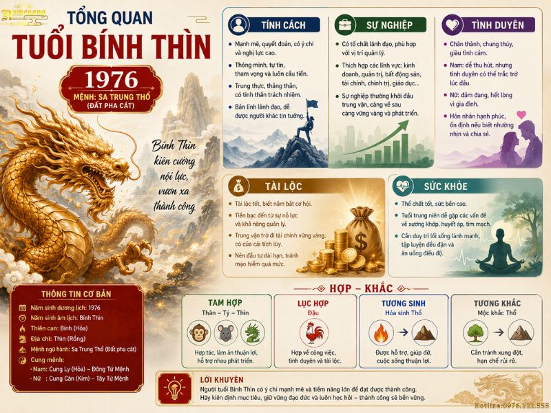 Tổng quan tuổi Bính Thìn 1976