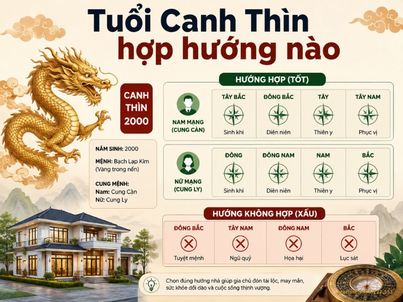Xem tuổi Canh Thìn hợp hướng nào