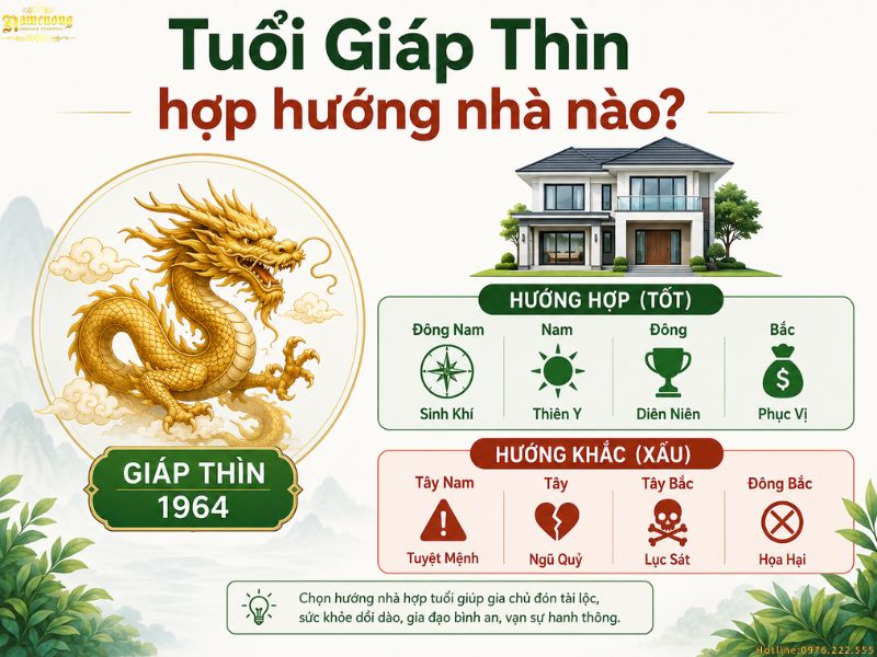 Tuổi Giáp Thìn hợp hướng nào để làm nhà