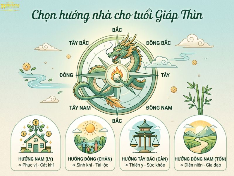 Lưu ý khi xem hướng nhà tuổi Giáp Thìn